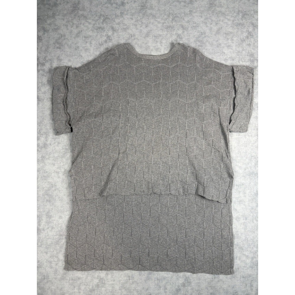 ELK The Label Women One Size Gray Cotton Wool Knit Tunic Top Oversized Lagenlook
